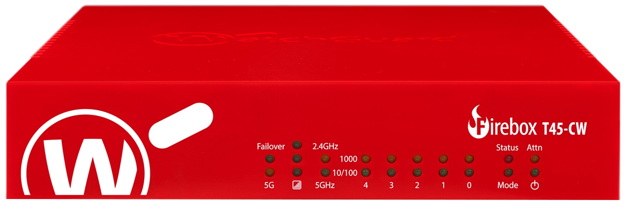 WatchGuard Firebox T45-CW with 3-Year Basic Security Suite (US) – Threat Protection, VPN, SD-WAN