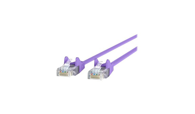 Belkin Cat6 10ft Purple Ethernet Patch Cable, UTP, 24 AWG, Snagless, Molded, RJ45, M/M, 10'