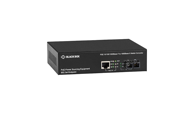 Black Box 10/100/1000Mbps Gigabit Ethernet Media Converter