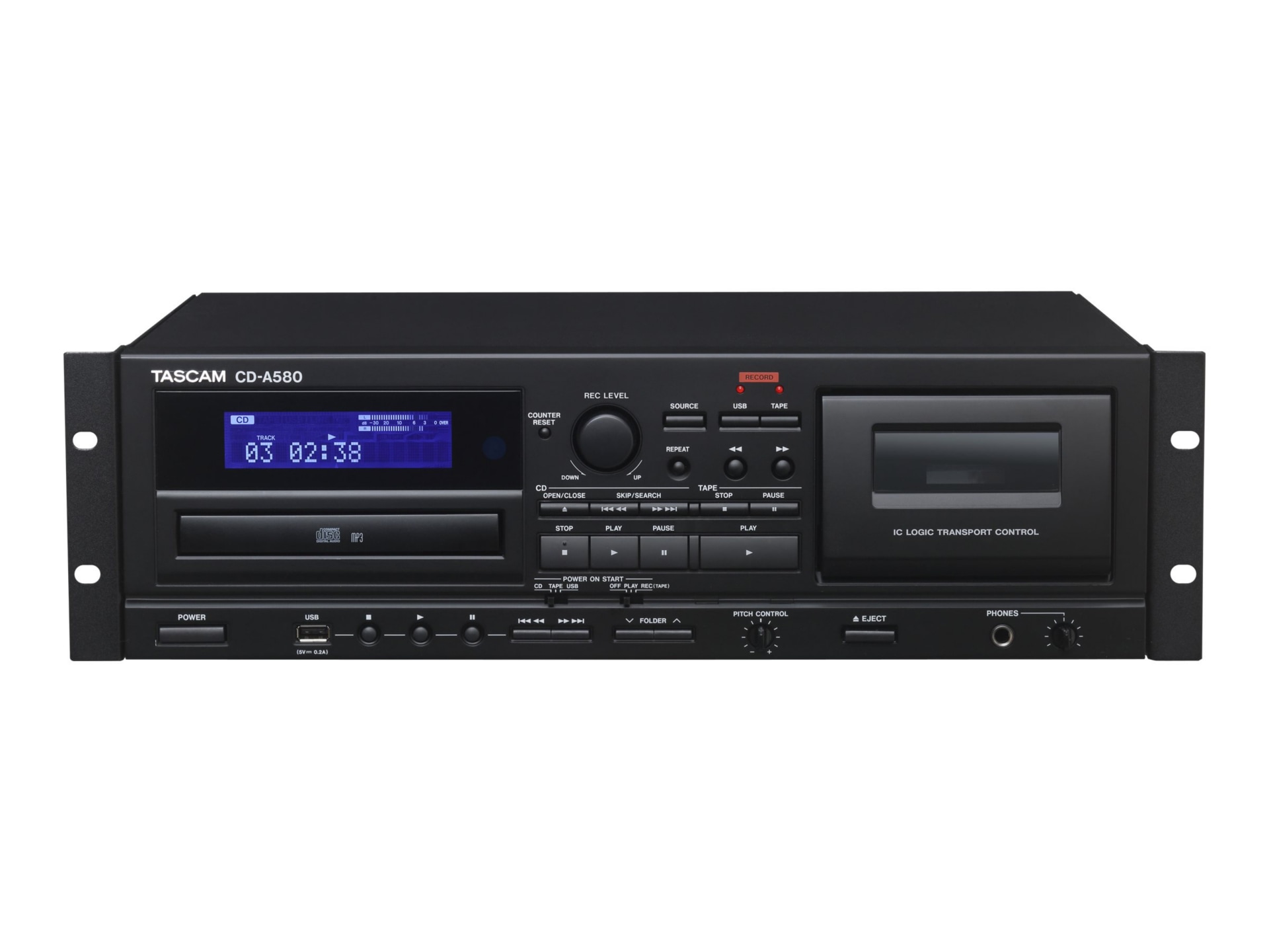 TASCAM CD-A580 Cassette Recorder/CD Player/USB Flash Drive Player/Recorder