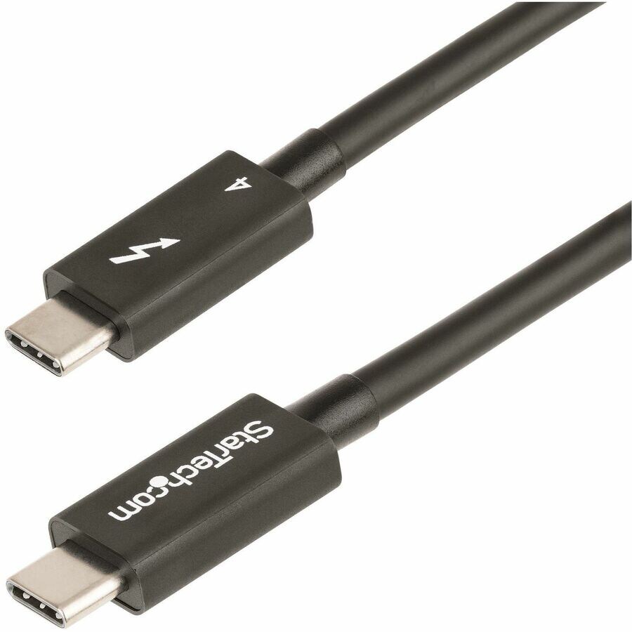 StarTech.com 1.6ft/50cm Thunderbolt 4 Cable, 40Gbps, 100W PD, 4K/8K Video, Intel-Certified, Compatible w/Thunderbolt