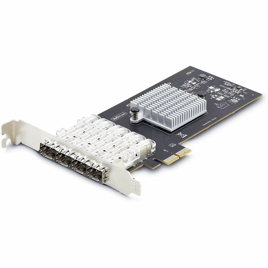 StarTech.com 4-Port GbE SFP Network Card, PCIe 2,0 x2 (x4, x8, x16 Compatible), Intel I350-AM4, Copper/Fiber Optic,