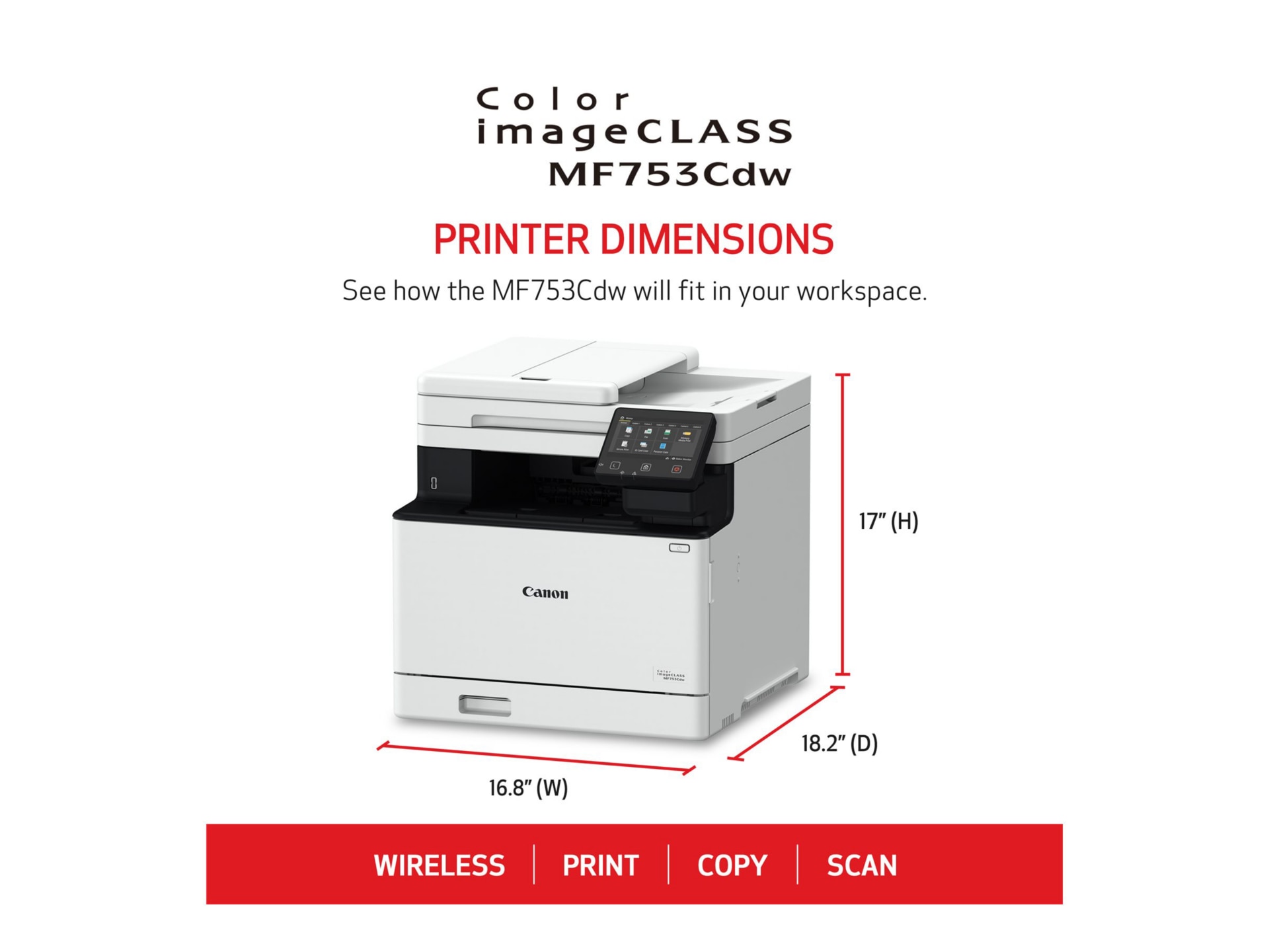 Canon Color imageCLASS MF753Cdw - multifunction printer - color