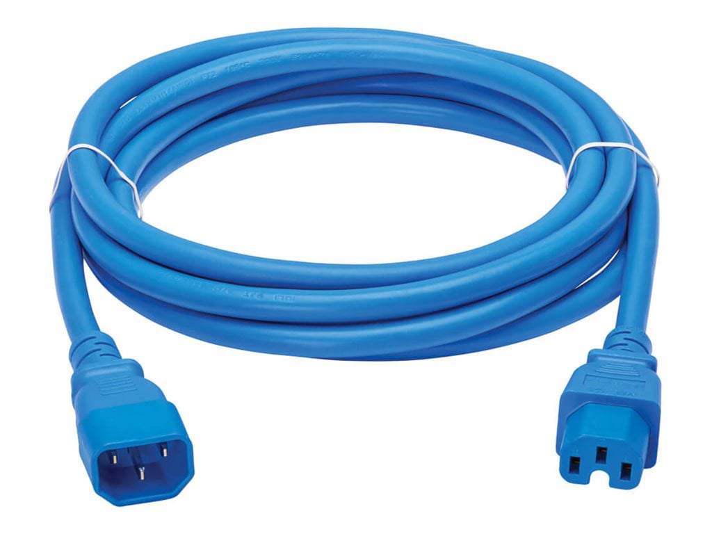 Eaton Tripp Lite Series 10' 15A 250V 14AWG C14 to C15 Power Cord - Blue