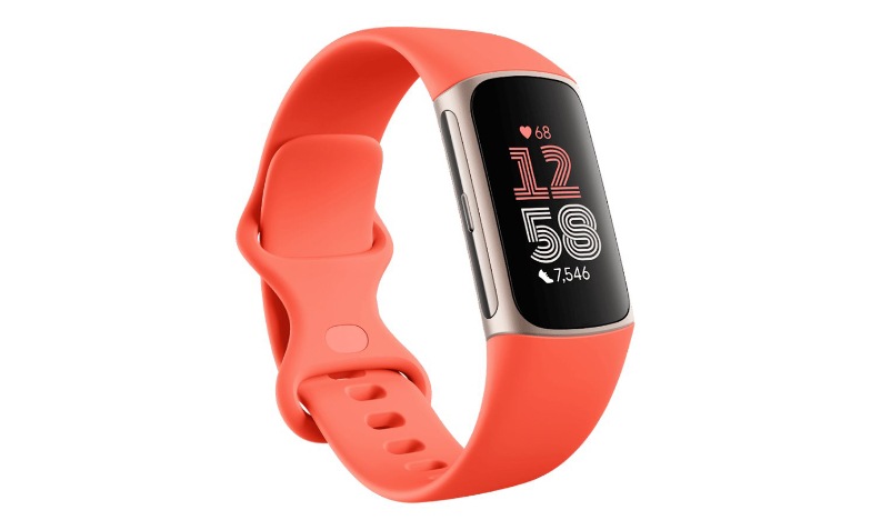 Bracelet Silicone Gravé Papillon Rose Pour Fitbit Charge 6/5 - Motif Floral, 2 Bracelets, Taille Unique 140-200mm