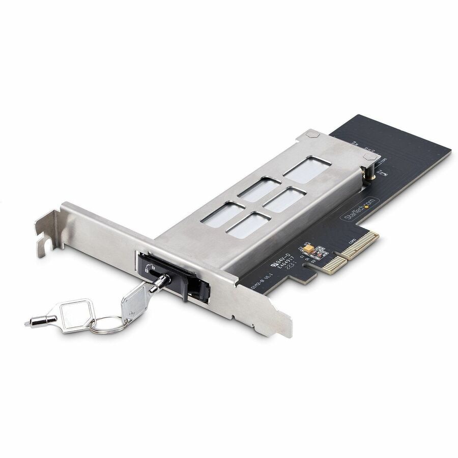 StarTech.com M.2 NVMe SSD to PCIe x4 Removable Mobile Rack for PCI Express Expansion Slot, Tool-less Hot-Swap Drive Bay