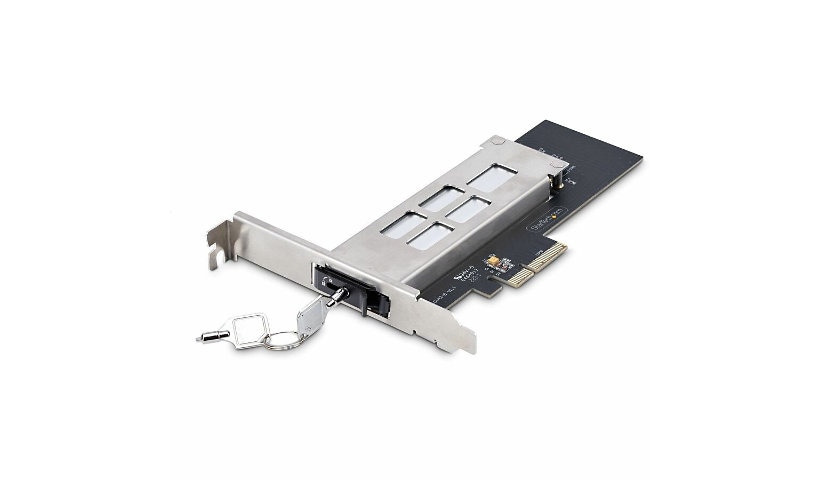 StarTech.com M.2 NVMe SSD to PCIe x4 Removable Mobile Rack for PCI Express Expansion Slot, Tool-less Hot-Swap Drive Bay