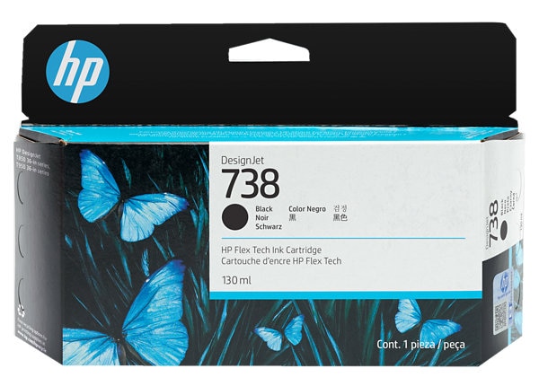 HP 738 130-ml Black DesignJet Ink Cartridge