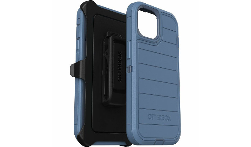 OtterBox Defender Series Pro Rugged Carrying Case (Holster) Apple iPhone 13, iPhone 14, iPhone 15 Smartphone - Baby Blue