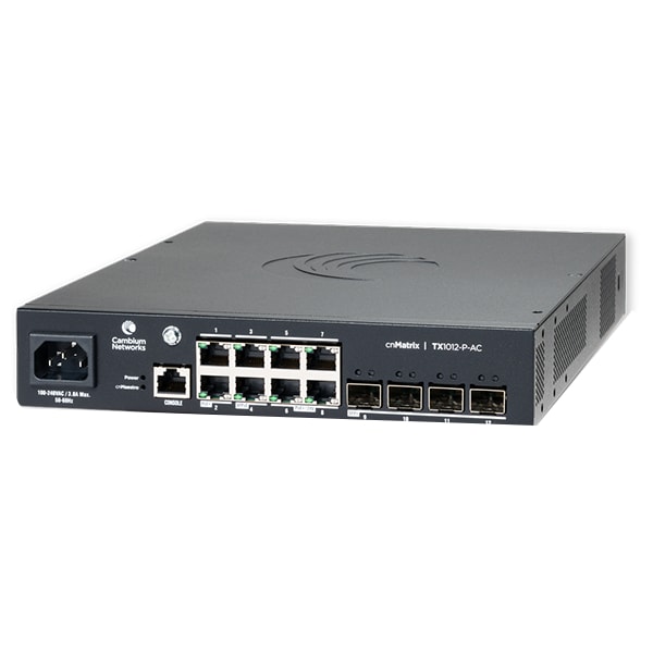 Xirrus Cambium Networks cnMatrix TX1012-P-AC 8x1G 4xSFP+ PoE Switch