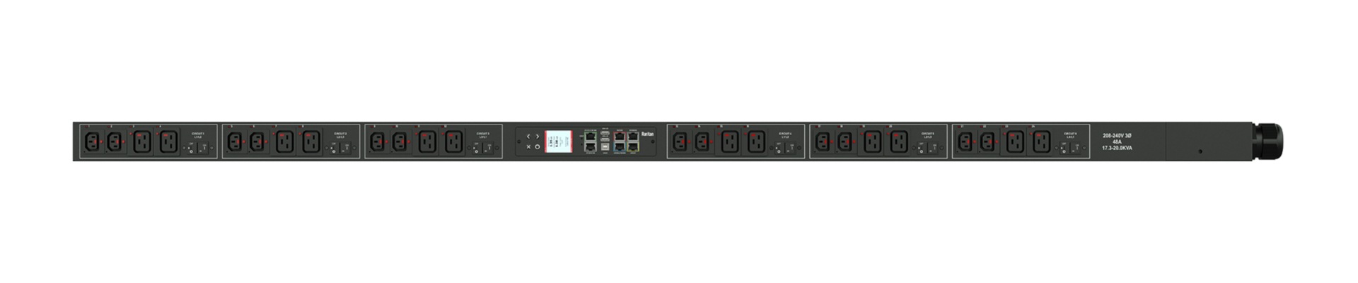 Raritan 3-Phase 17.3kVA 208V 48A Rack Power Distribution Unit
