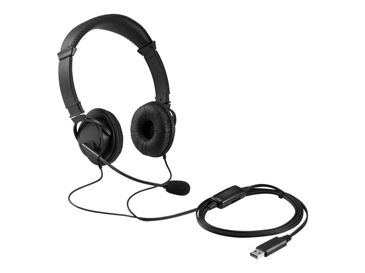 Kensington USB Hi-Fi Headphones - headphones with mic - USB