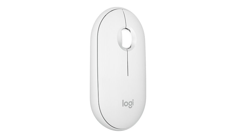 Logitech Pebble Mouse 2 M350s Slim Bluetooth Wireless Mouse, Tonal White - souris - Bluetooth - blanc ton sur ton