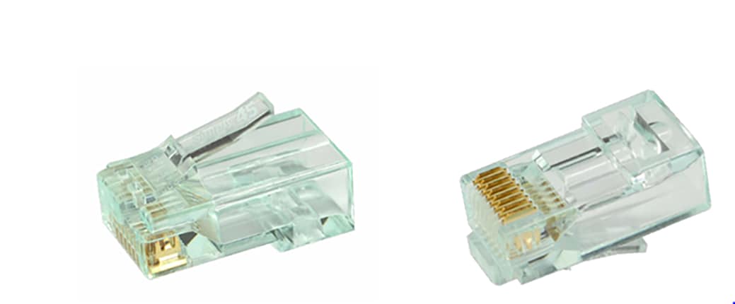 Simply NUC RJ-45 Modular Plug for 23AWG CAT6 Pass-Through UTP Solid or Stranded Cables - Green