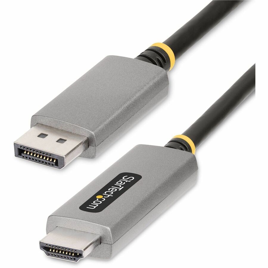 StarTech.com 6ft (2m) DisplayPort to HDMI Adapter Cable, 8K 60Hz, 4K 144Hz, HDR10, DP 1.4 to HDMI 2.1 Active Video