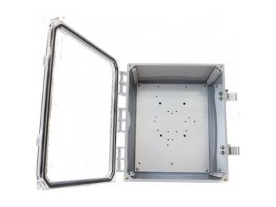 Ventev network device enclosure - NEMA 4X, polycarbonate, with clear door and latch locks, 12"x10"x6"