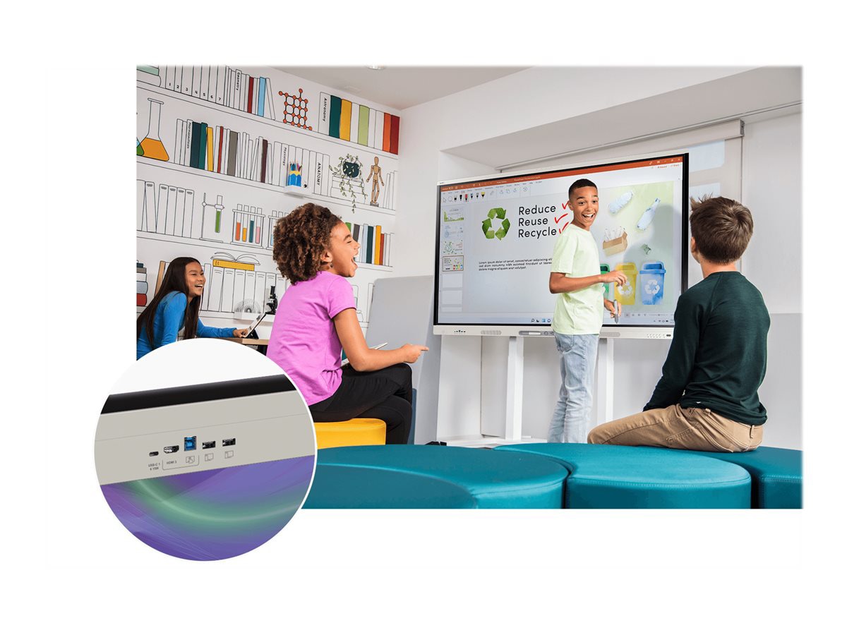 Thumbnail 3 of 5 for SMART Board SBID-MX255-V4-PW MX Pro (V4) Series with iQ - 55" LED-backlit LCD display - 4K - for interactive