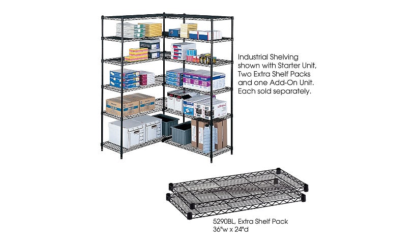 Safco Industrial Extra - shelf - available in different colors (pack of 2)
