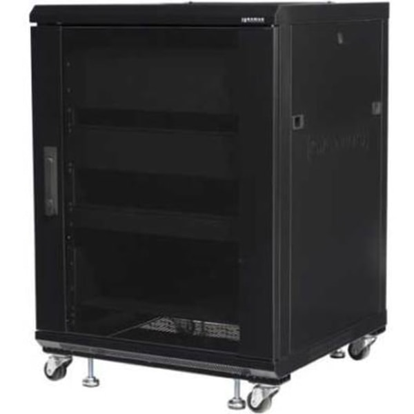 Sanus Component Series 15RU AV Rack - Home Theater Audio Rack - 34in Height - Black