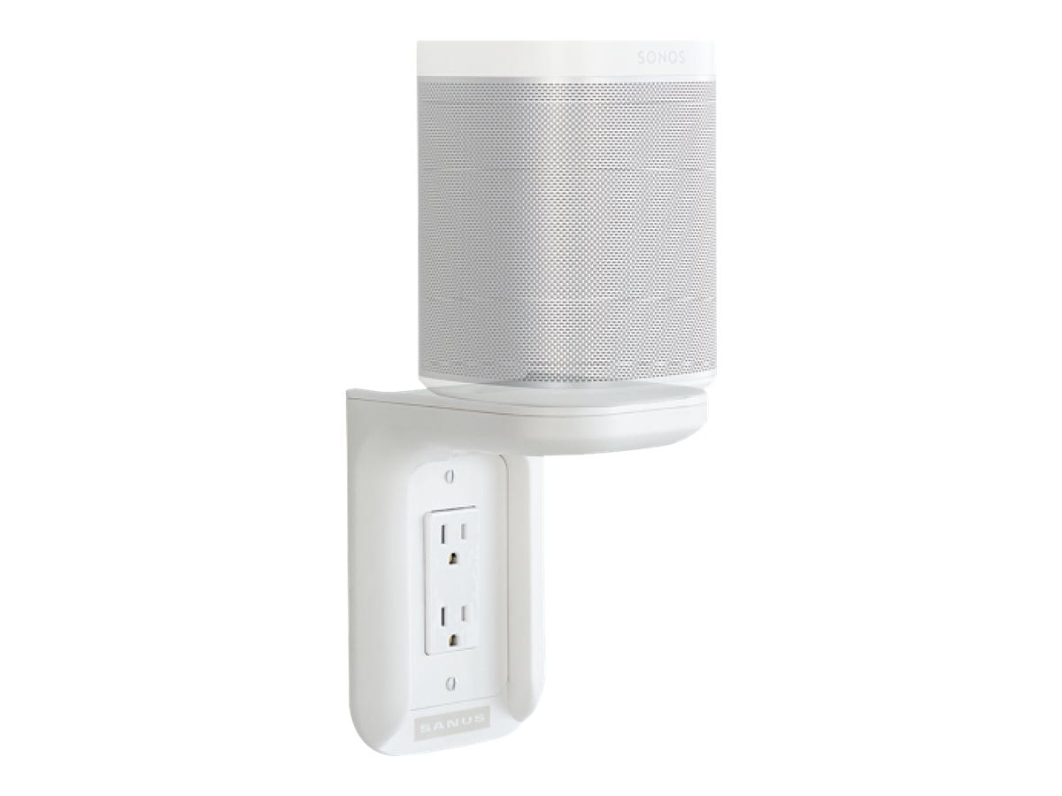 Sanus Outlet Shelf for Speakers - Outlet Shelf Wall Holder up to 10 lbs. - White