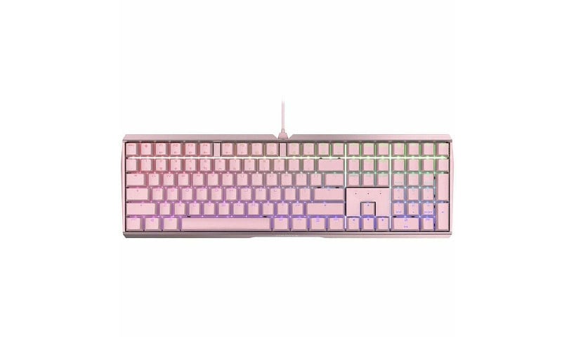 CHERRY MX 3.0S Wired RGB Keyboard, MX SILENT RED SWITCH,  For Office And Gaming, Pink