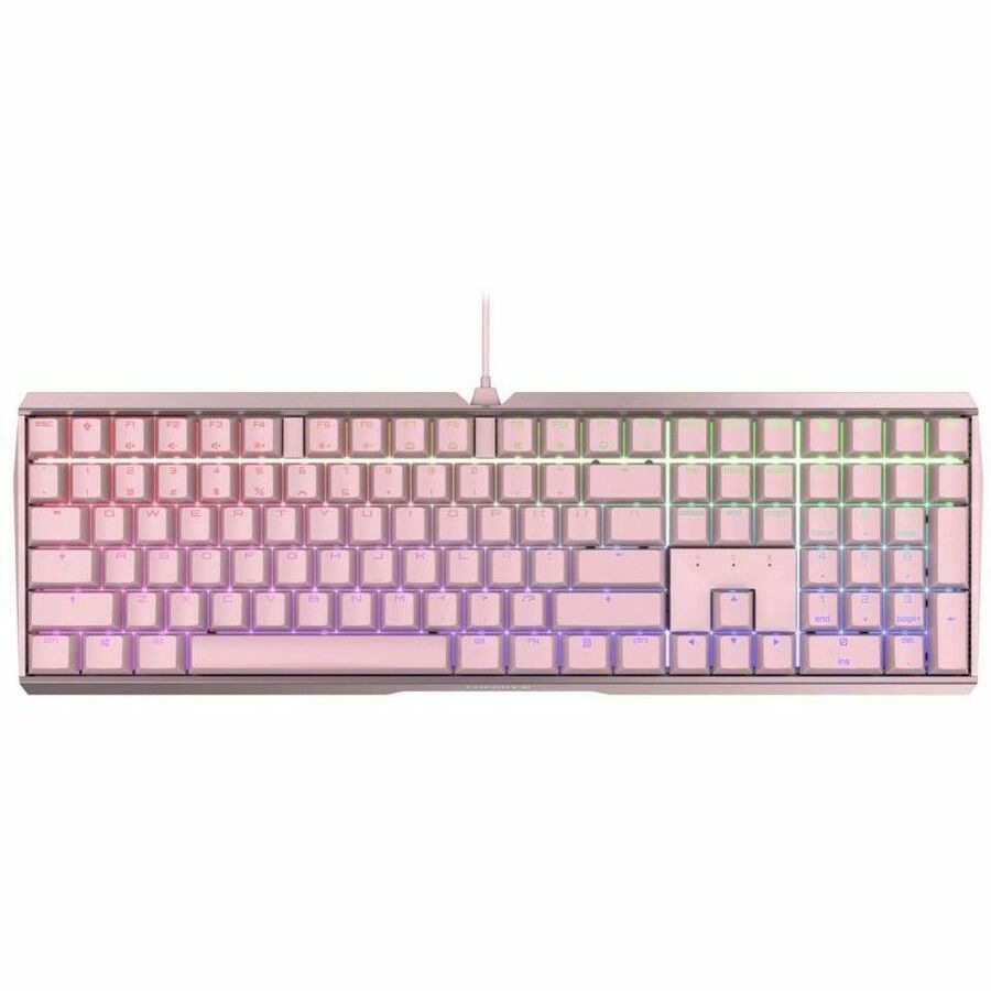 CHERRY MX 3.0S Wired RGB Keyboard, MX BLUE SWITCH, For Office And Gaming, Pink
