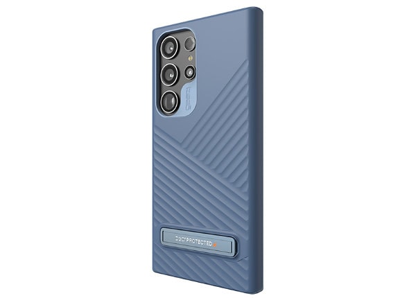 ZAGG Denali Protective Case with Kickstand and D3O Reinforced Back Plate for S23 Ultra Smart Phone - Blue