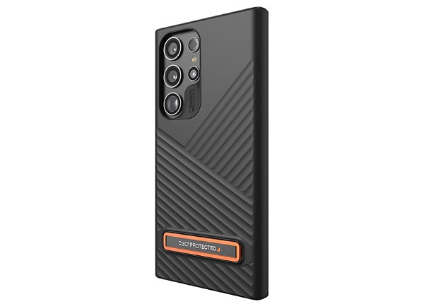 ZAGG Denali Protective Case with Kickstand and D3O Reinforced Back Plate for S23 Ultra Smart Phone - Black