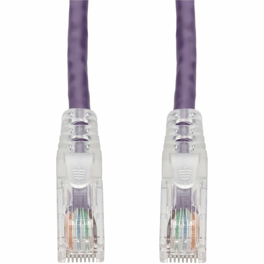 17ft Purple CAT 6 PVC Ethernet Cable Snagless Easy Clear Boot TAA RJ-45 M/M