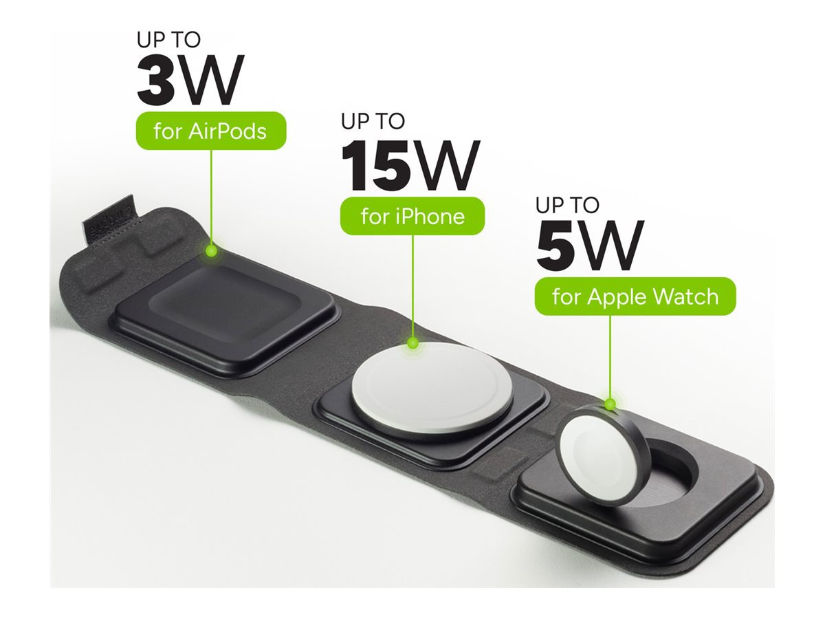 mophie 3-in-1 Travel Charger with MagSafe - Apple MFi Certified