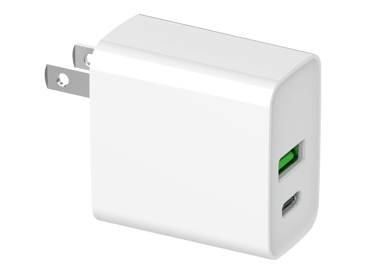 4XEM power adapter - dual - USB Type A, 24 pin USB-C - 20 Watt