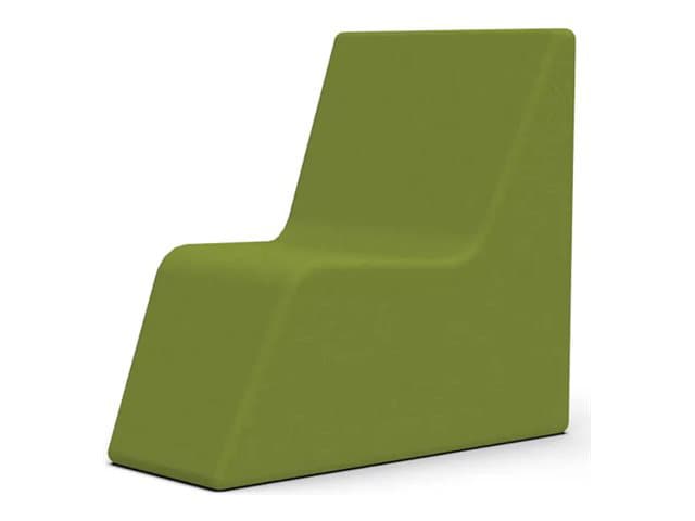 Spectrum BLENDER Soft Seating - ottoman - wave - plywood, high-density foam, fabric polyester - gray