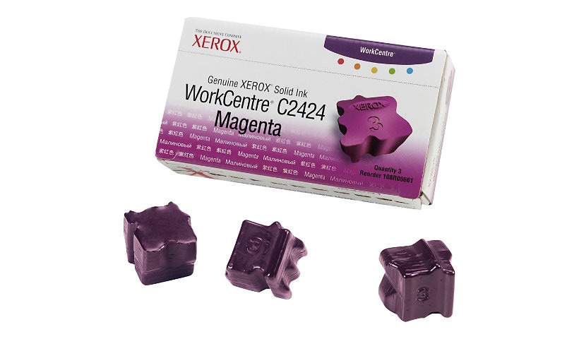 Xerox Workcentre C2424 Solid Ink Magenta (x3) - 108R00661