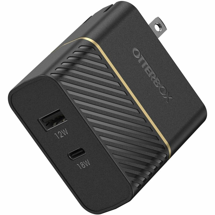 OtterBox USB-C and USB-A Dual Port Wall Charger, 30W Combined Fast Charge