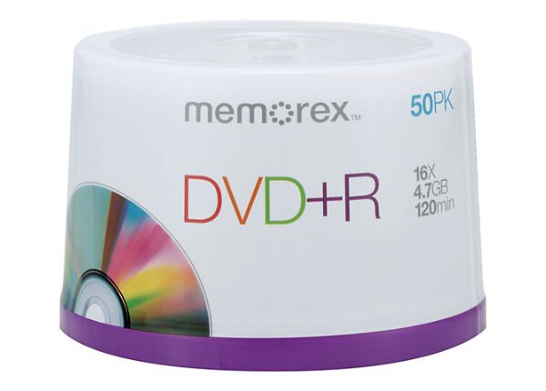 Memorex 50 Pack DVD+R 4.7 GB 16x Storage Media