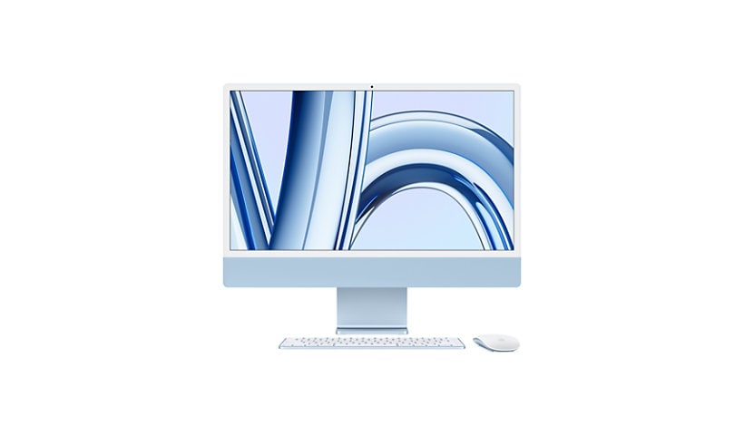 Apple iMac - 4.5K Retina Display - 24" - M3 - 8-core CPU - 10-core GPU - 16 GB RAM - 512 GB SSD - Blue