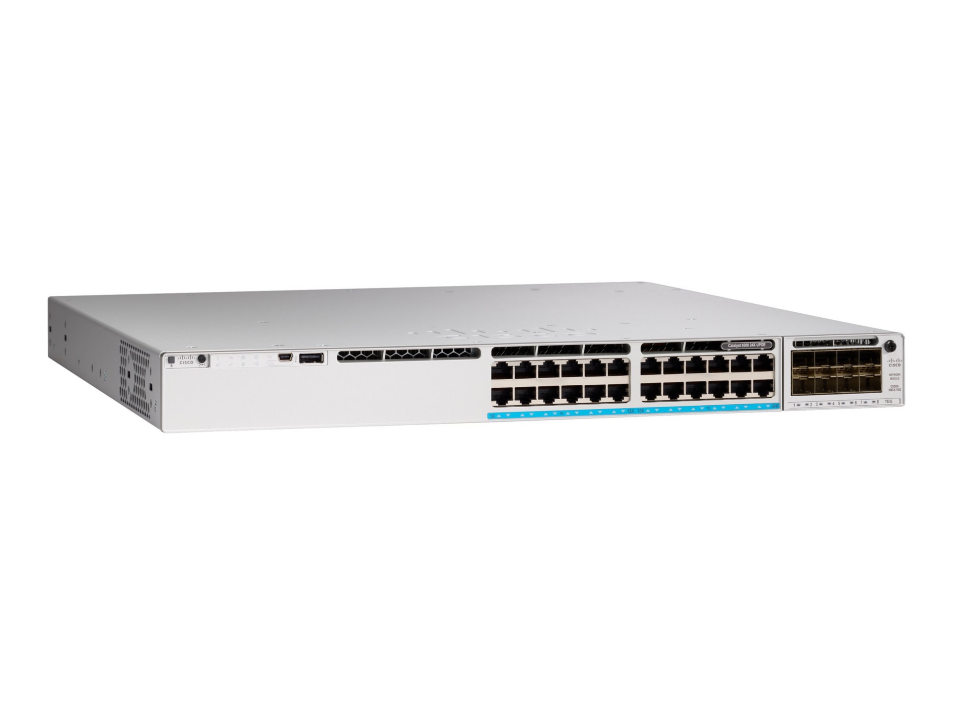 Cisco Meraki Catalyst 9300-24UX - switch - 24 ports - managed - rack-mounta