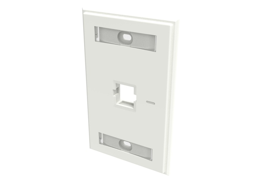 CommScope FP-LBL Single Port Faceplate Kit - Electrical white