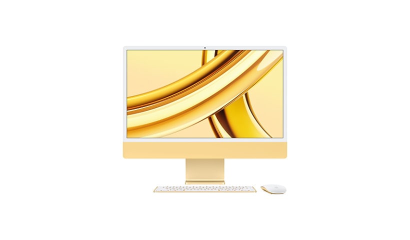 Apple iMac - 4.5K Retina Display - 24" - M3 - 8-core CPU - 10-core GPU - 8 GB RAM - 256 GB SSD - Yellow