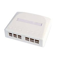 CommScope NETCONNECT SL Series/SLX Series Six Port Unloaded Wheel Surface Mount Box - Alpine White