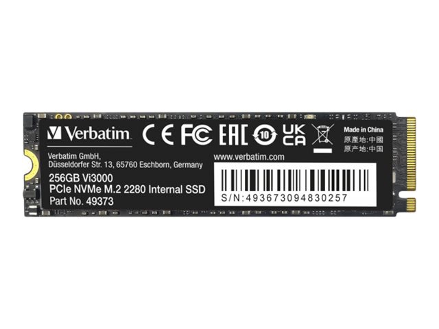 Verbatim Vi3000 - SSD - High Endurance - 256 GB - PCIe 3.0 x4 (NVMe)
