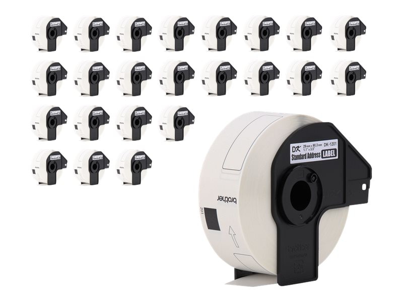Brother DK-120124PK - die cut standard address labels - 9600 label(s) -