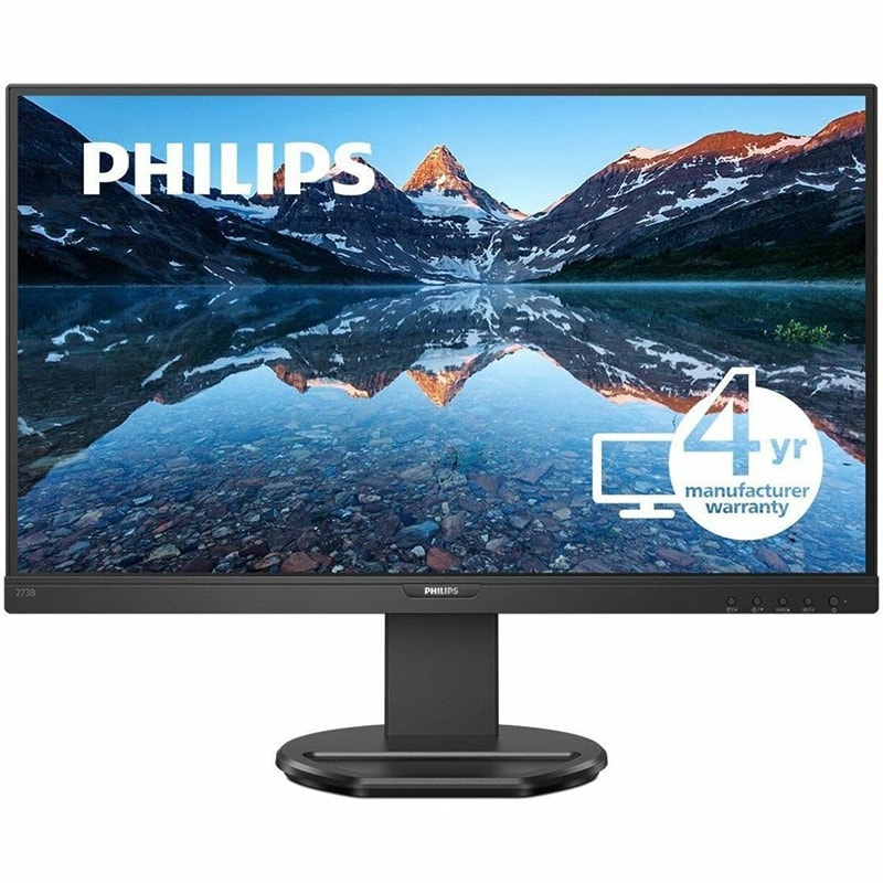 PHILIPS 273B9 - 27 inch Monitor, LED, FHD, VGA, HDMI, DP, USB-C(65W), USB-Hub, EPEAT, 4 Year Manufacturer Warranty - 27"
