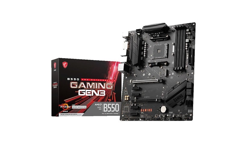 MSI B550 GAMING GEN3 Desktop Motherboard - AMD B550 Chipset - Socket AM4 - ATX