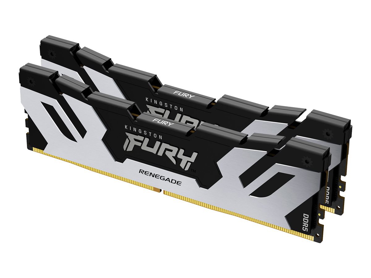 Kingston FURY Renegade Silver - DDR5 - kit - 96 GB: 2 x 48 GB - DIMM 288-pin - 6400 MHz / PC5-51200 - unbuffered