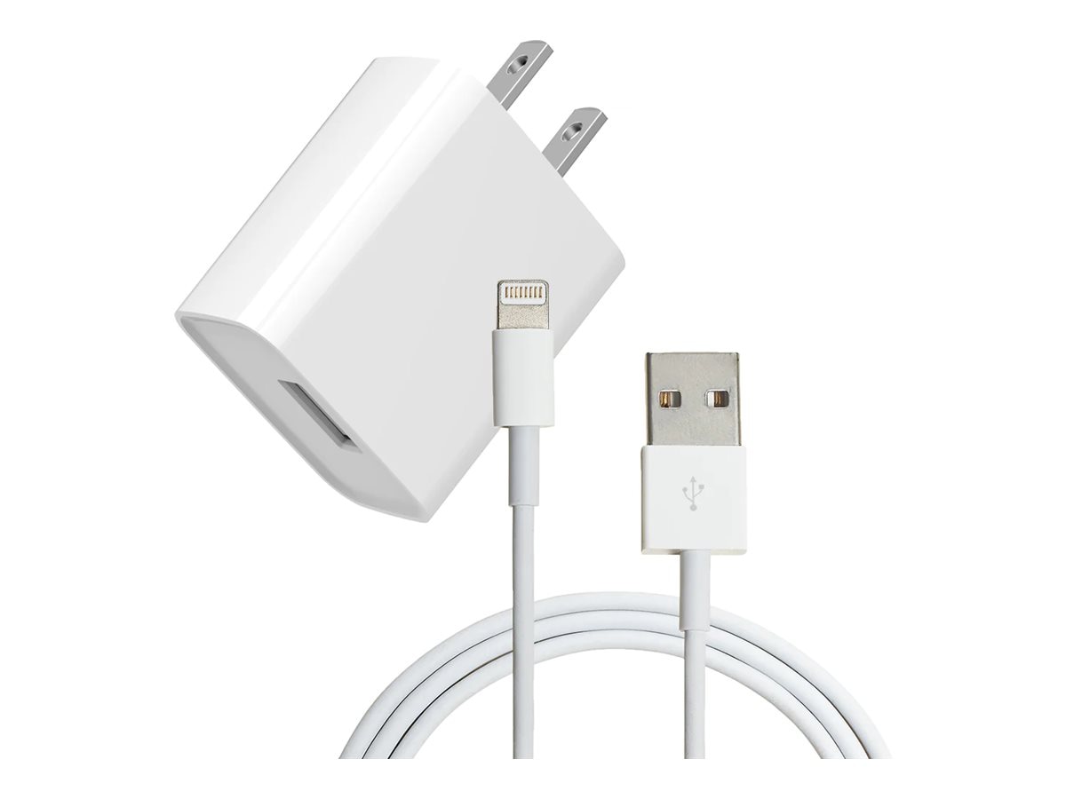 4XEM Pro Series power adapter - MFI, with Lightning to USB cable (1 m) - USB - 12 Watt - MFI Certified