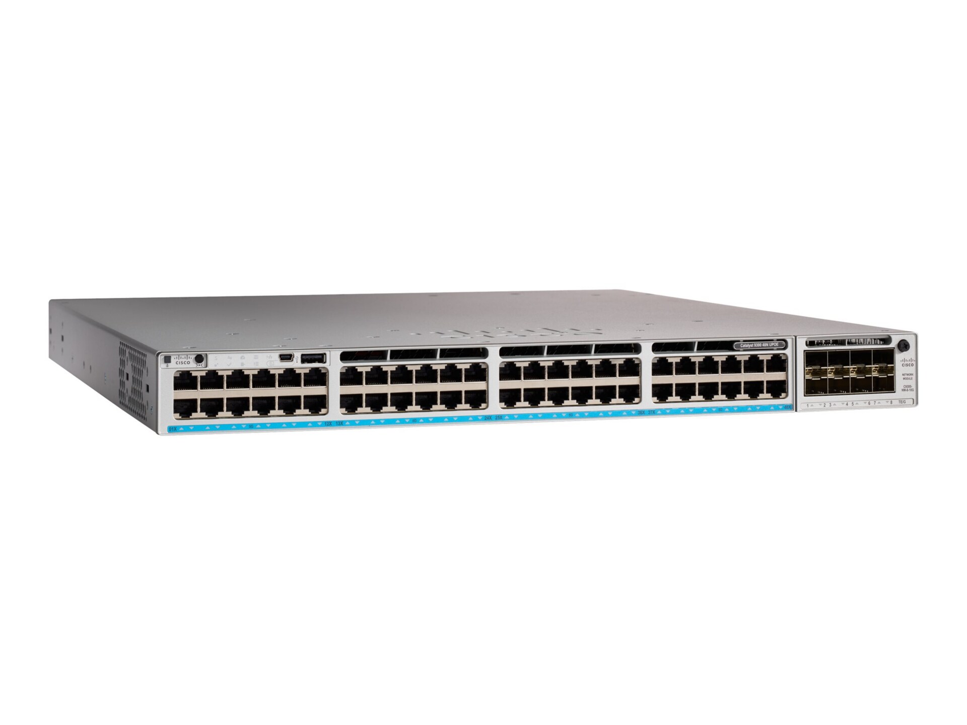 Cisco Meraki Catalyst 9300-48UN - switch - 48 ports - managed - rack-mounta