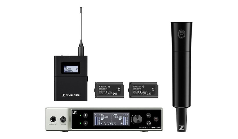 Sennheiser EW-DX SK-SKM-S Base Set (R1-9) - wireless audio delivery system - 520 - 607.8 MHz