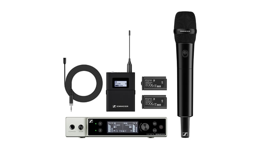 Sennheiser EW-DX MKE2/835-S Set R1-9 Dual Channel Wireless Digital UHF Microphone System