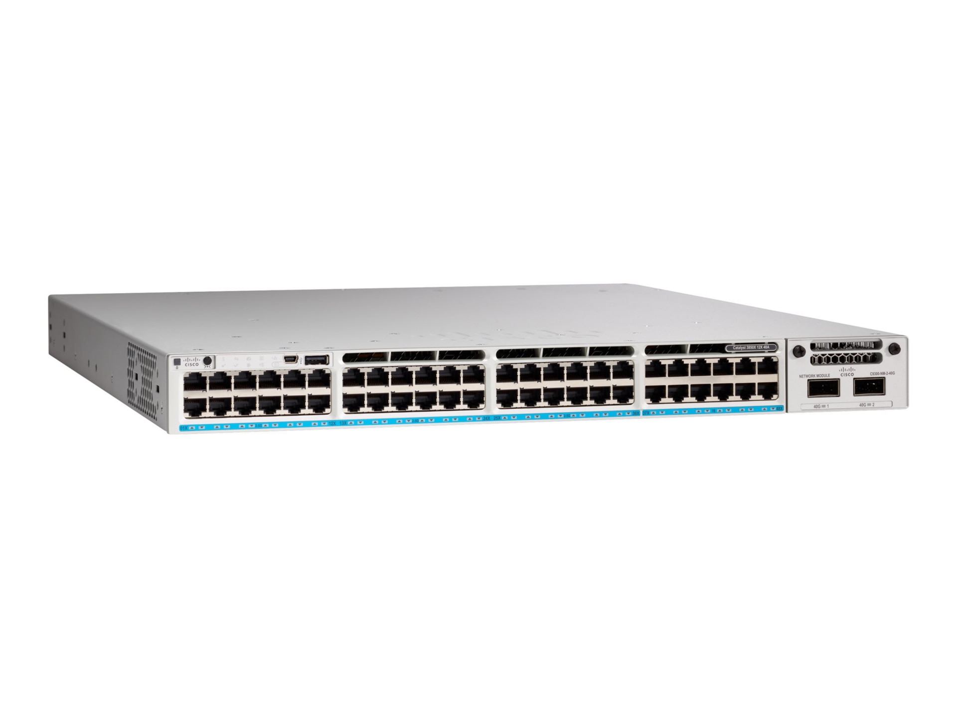 Cisco Meraki Catalyst 9300-48UXM - switch - 48 ports - managed - rack-mount